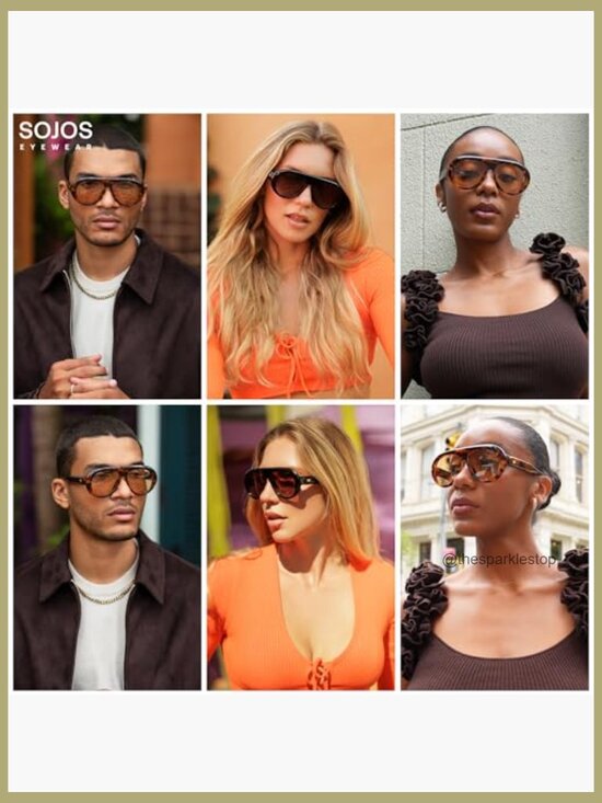 Oversized Polarized Aviator Sunglasses UV Protection Retro Style main image 7